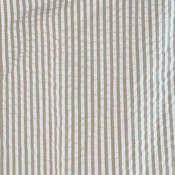 BLACK FLEECE 35 Beige White Stripe Cotton Seersucker Button Fly Casual Pants - Picture 2 of 8